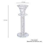 Set of 2 - Crystal Candle Holder (Size 17x6.5 cm)