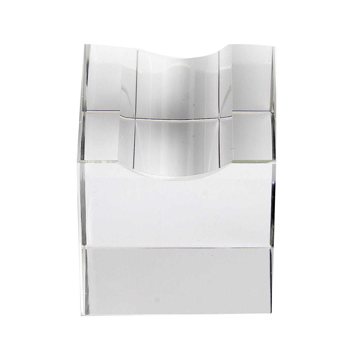 Set of Diamond Shaped Crystal, a Cube Base and a Pair of Gloves - AB Colour (Transparent) 7189122 5