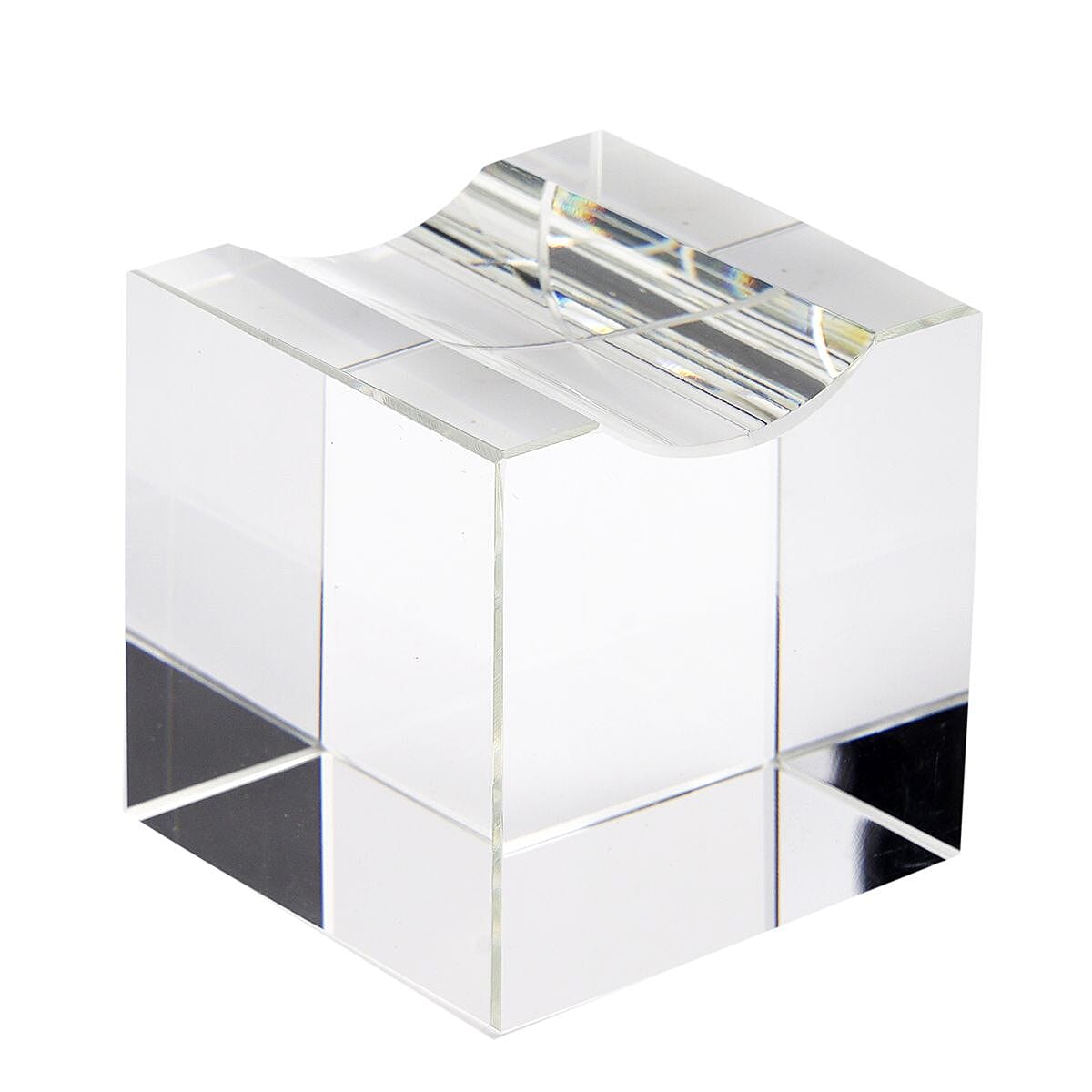 Set of Diamond Shaped Crystal, a Cube Base and a Pair of Gloves - AB Colour (Transparent) 7189122 6