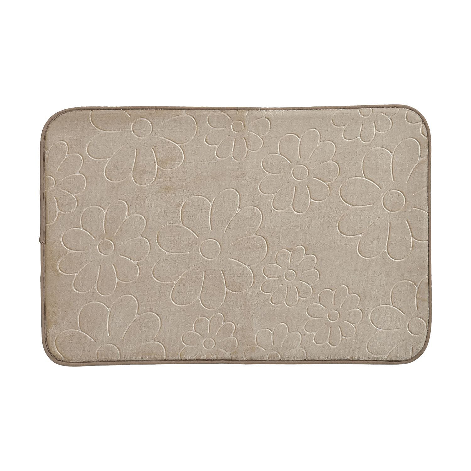 Set of 2 Extra Strong Anti-Slip Bathmat and Toilet Rug - Taupe 7163923 4