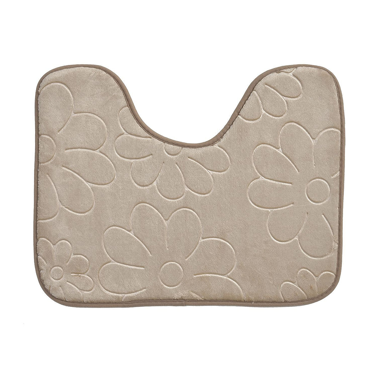 Set of 2 Extra Strong Anti-Slip Bathmat and Toilet Rug - Taupe 7163923 6