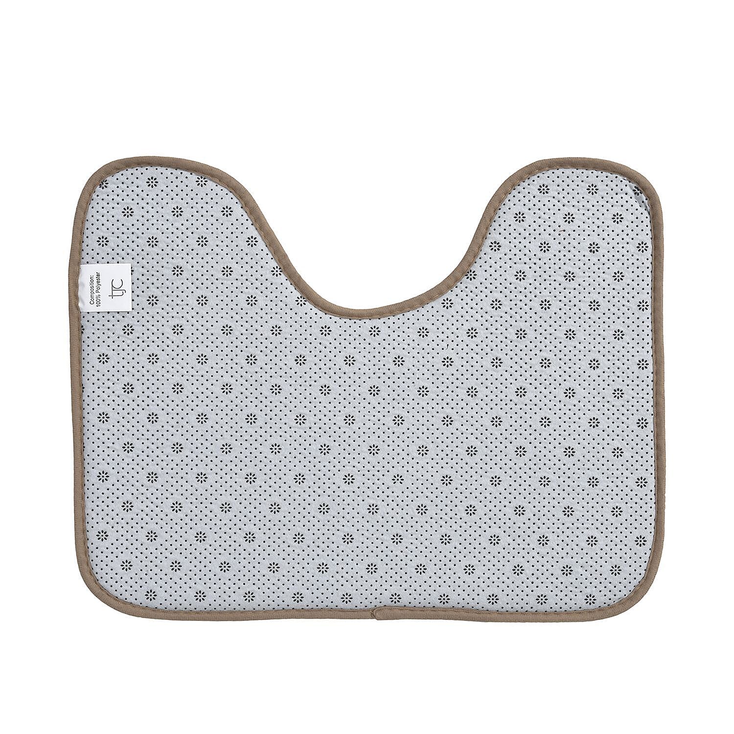 Set of 2 Extra Strong Anti-Slip Bathmat and Toilet Rug - Taupe 7163923 7