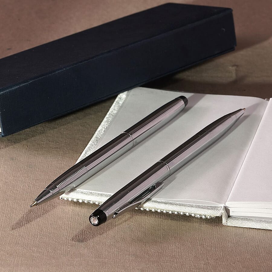 Set of 2 Finest Austrian Crystal Pens - Grey 6347268 3