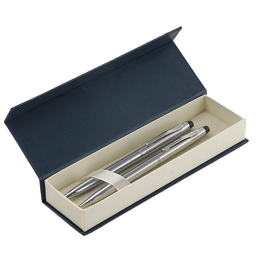 Set of 2 Finest Austrian Crystal Pens - Grey 6347268 6