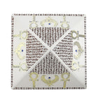Set of 2 Handmade Paper and Handblock Printed Pyramid Shape Boxes - Egyptian Ankh