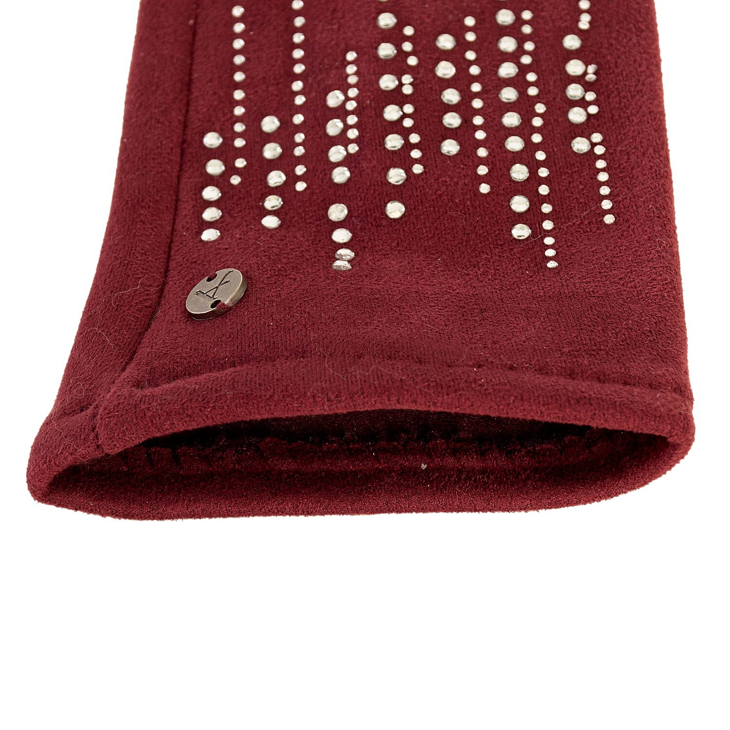 Set of Winter Scarf (Grey) and Gloves (Marroon) 7970226 5