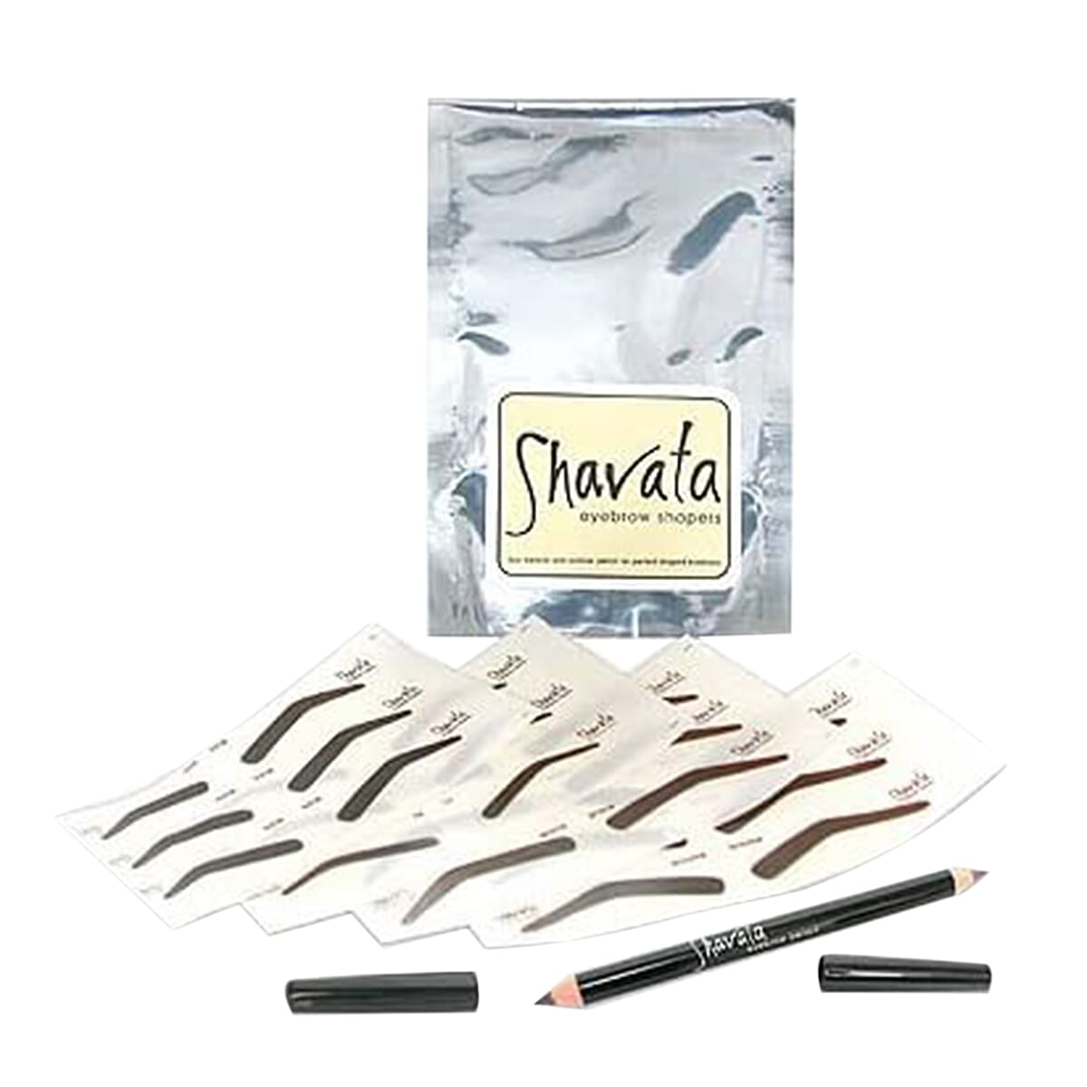 Shavata: Liz Stencil with Double Ended Make Up Pencil (4x3 = 12 Brow Shape Sheets) 7547448 0