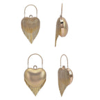 Sheeny Heart Shape Tassel Evening Clutch Bag (Size 15x16 Cm) - Gold