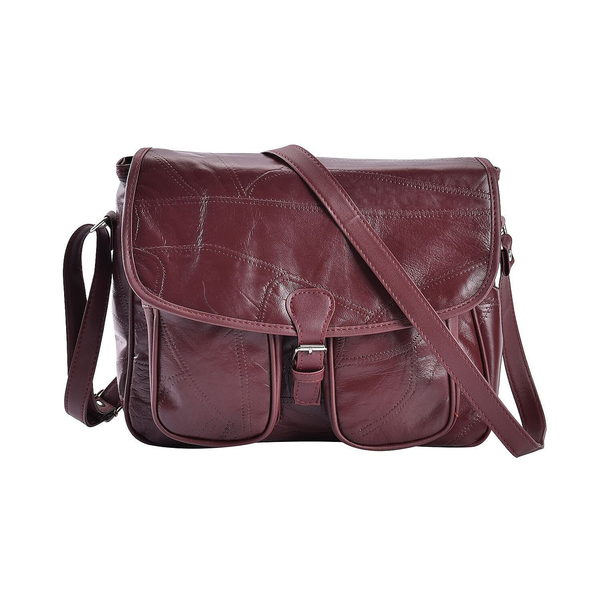 Closeout Deal - Multi-Pocket Genuine Leather Crossbody Bag 7748919 0