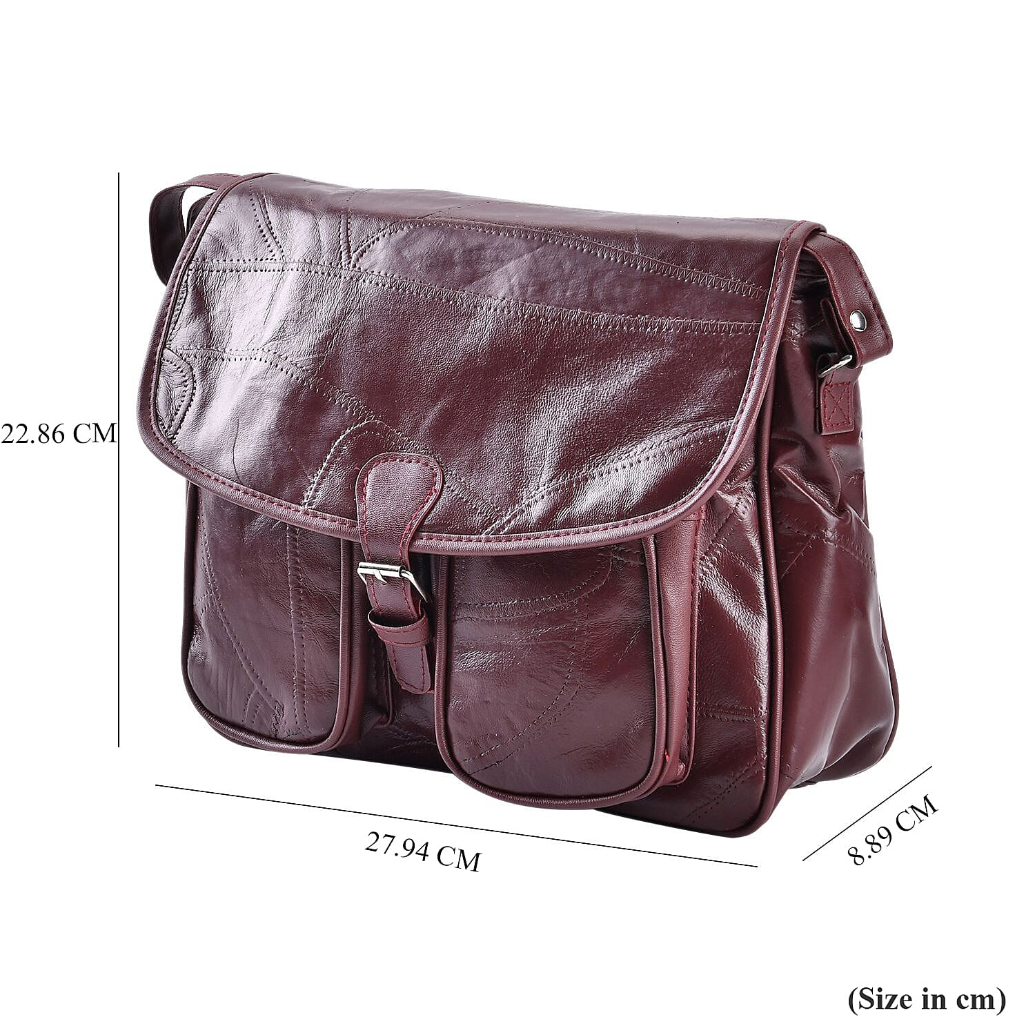 Closeout Deal - Multi-Pocket Genuine Leather Crossbody Bag 7748919 4