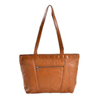 100% Genuine Leather Shoulder Bag (Size 37x25x9 cm) - Tan