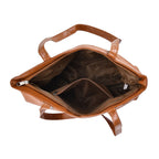 100% Genuine Leather Shoulder Bag (Size 37x25x9 cm) - Tan
