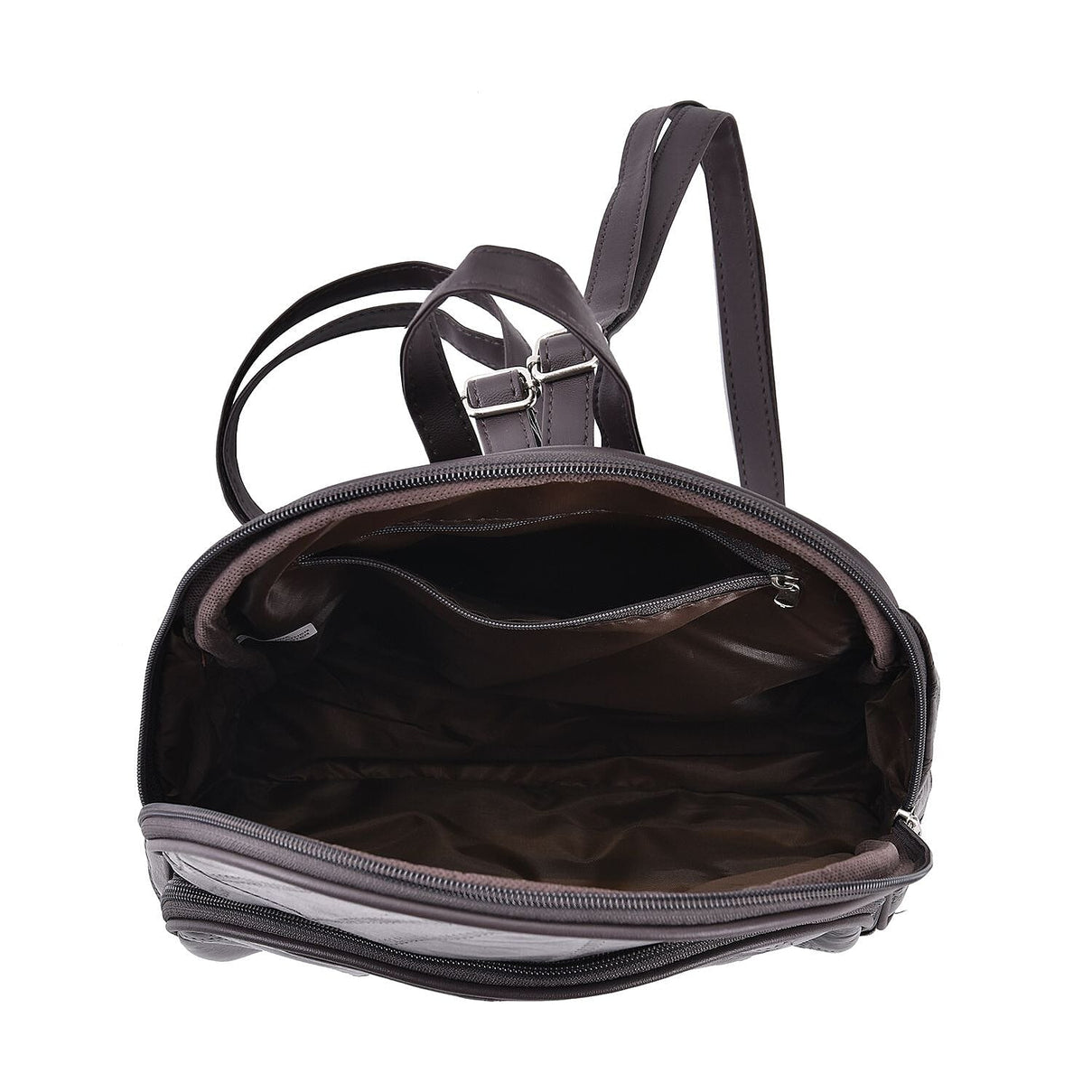 Sheepskin Leather Solid Backpack (Size 27x25x10 ) - Brown &amp; Black 7746284 3