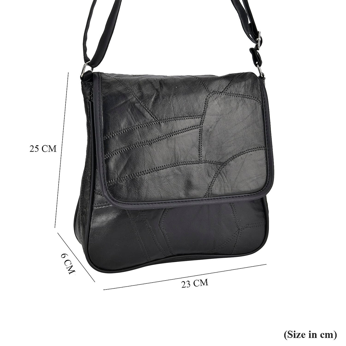 100% Patchwork Leather Solid Crossbody Bag 7746275 4