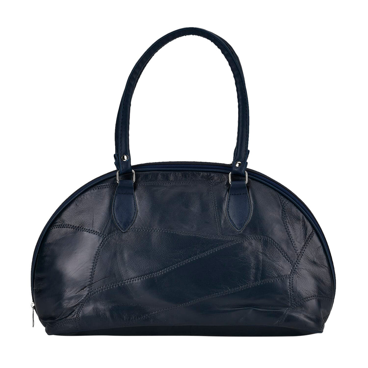 One Time Closeout - 100% Genuine Leather Solid Shoulder Bag (Size 38x27x10 cm) - Blue 7746253 0