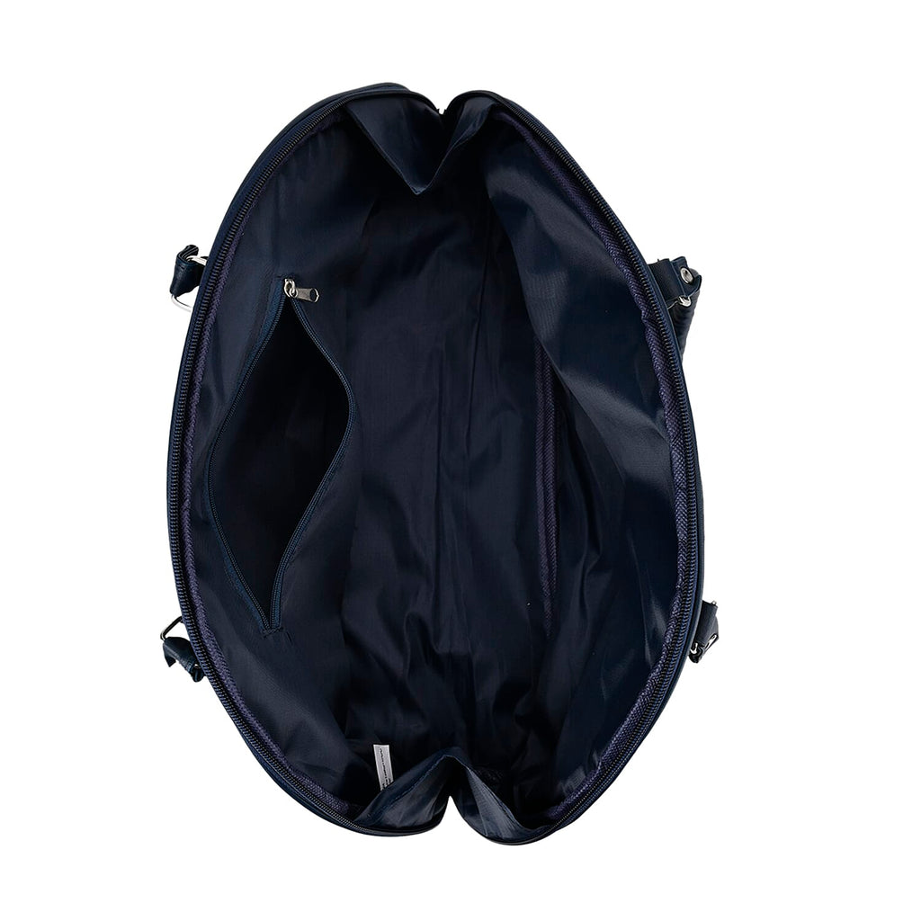 One Time Closeout - 100% Genuine Leather Solid Shoulder Bag (Size 38x27x10 cm) - Blue