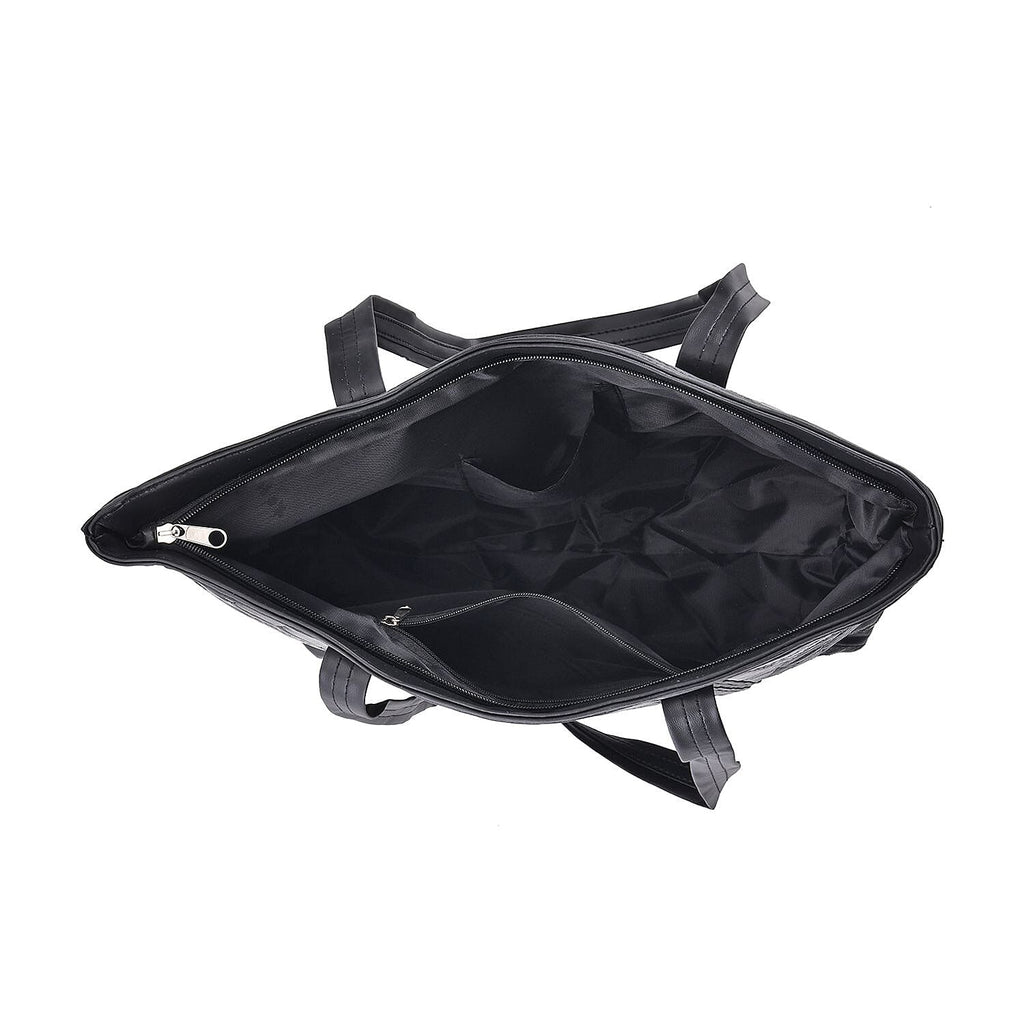 Closeout Deal - Genuine Leather Tote Bag (Size 40x30x10 cm) - Black