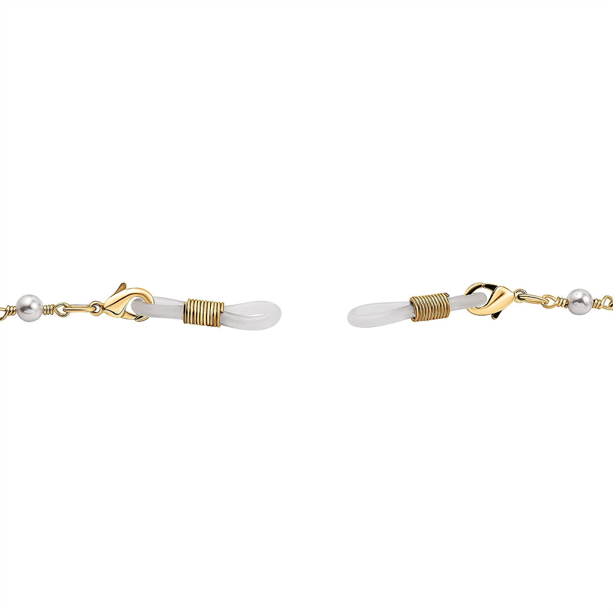 Shell Pearl and Blue Howlite Glasses Chain (Size - 28) in Yellow Gold Tone 7267039 5