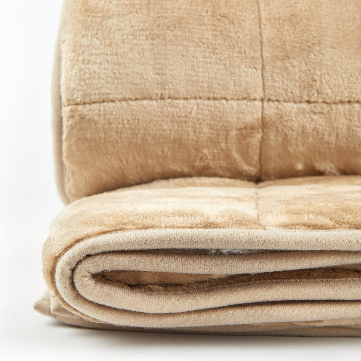 Fluffy Sherpa Fleece with a Soft and Smooth Plush Fleece Reverse - Weighted 6.9KG (Size 203x150 cm) - Taupe Cream 8019955 6