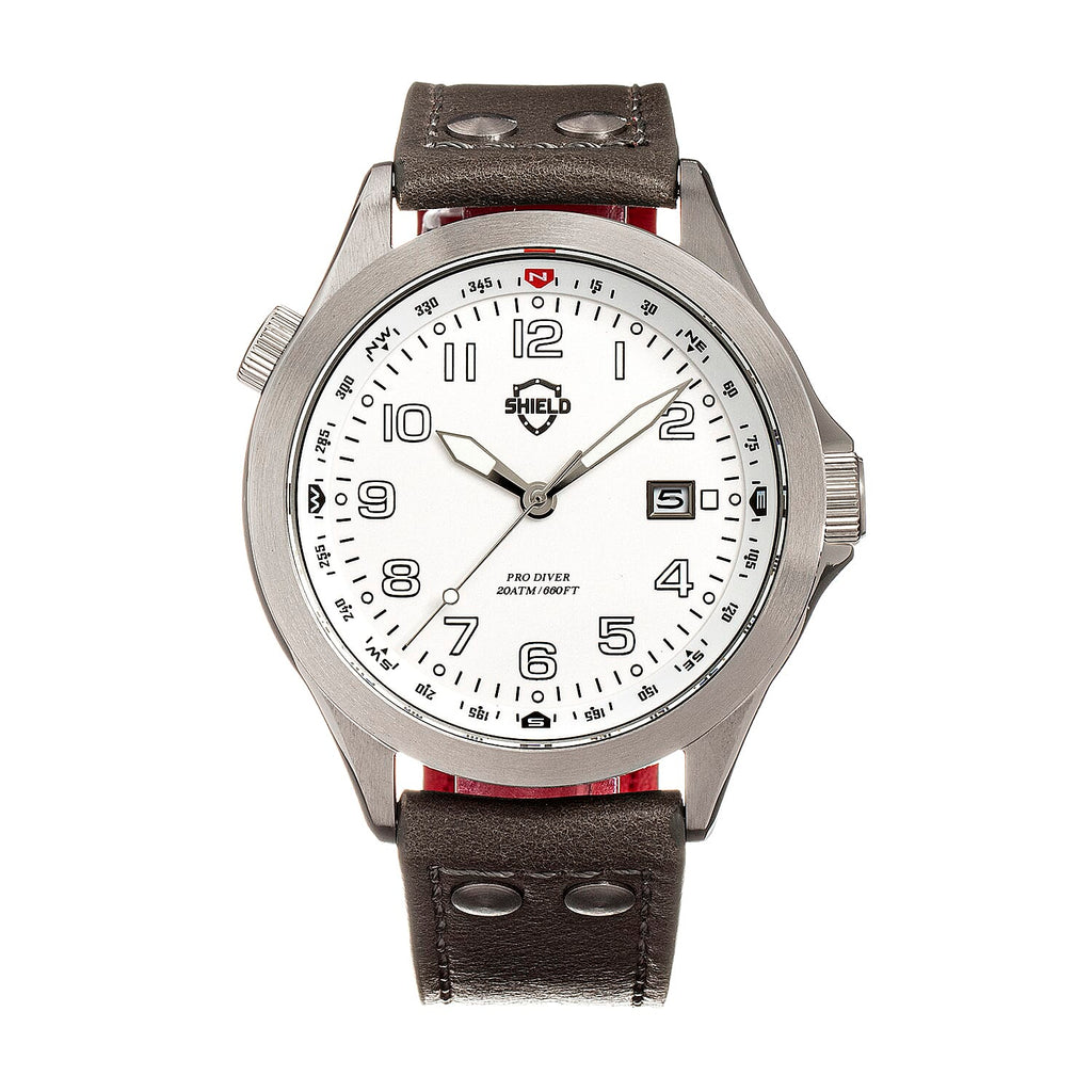 Shield Japanese Mens Watch in Stainless Steel