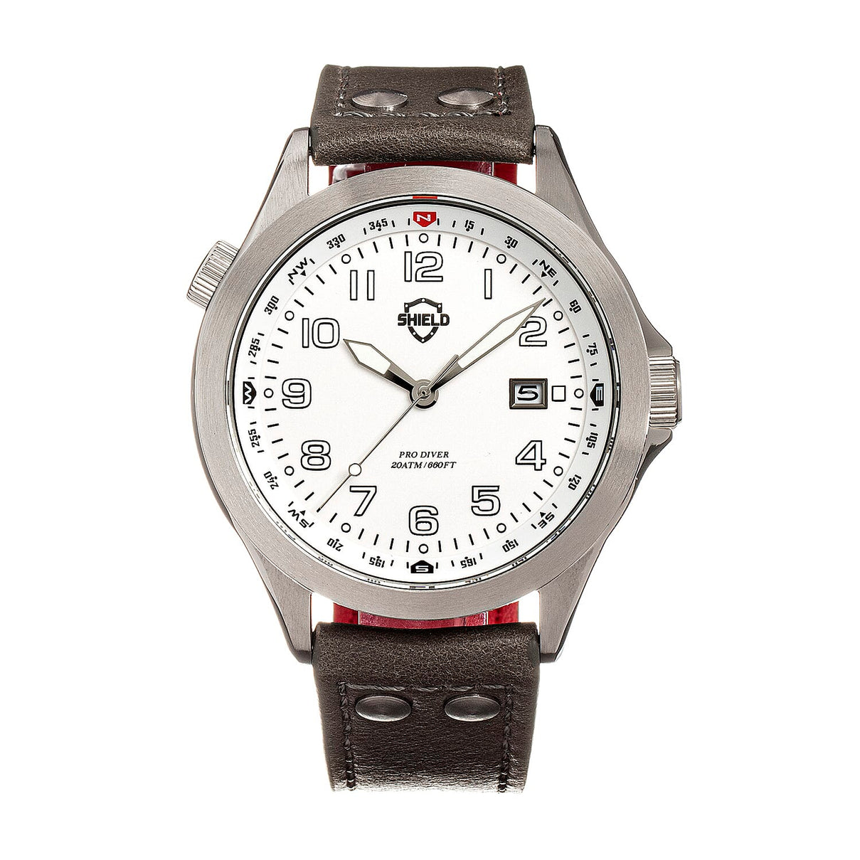 Shield Japanese Mens Watch in Stainless Steel 7754629 0