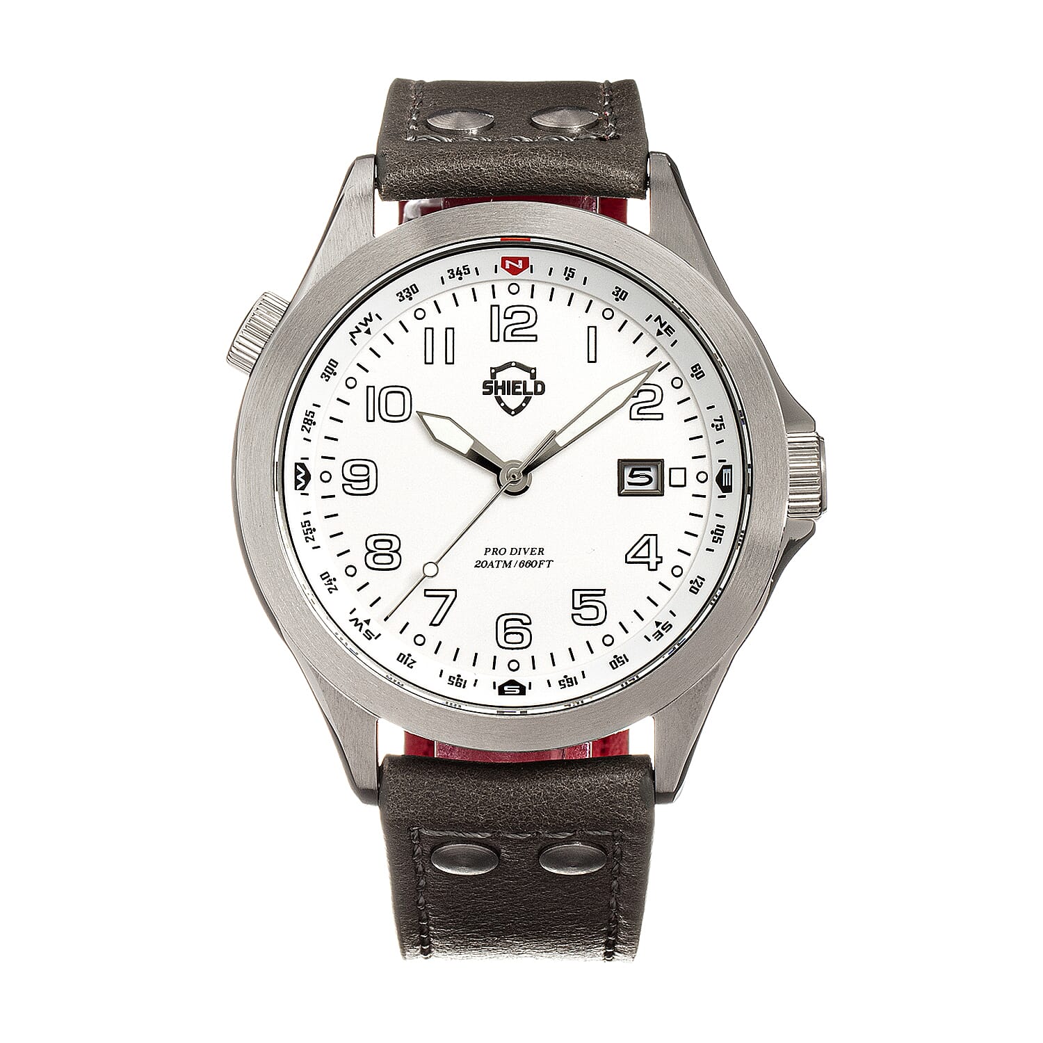 Shield Japanese Mens Watch in Stainless Steel 7754629 0