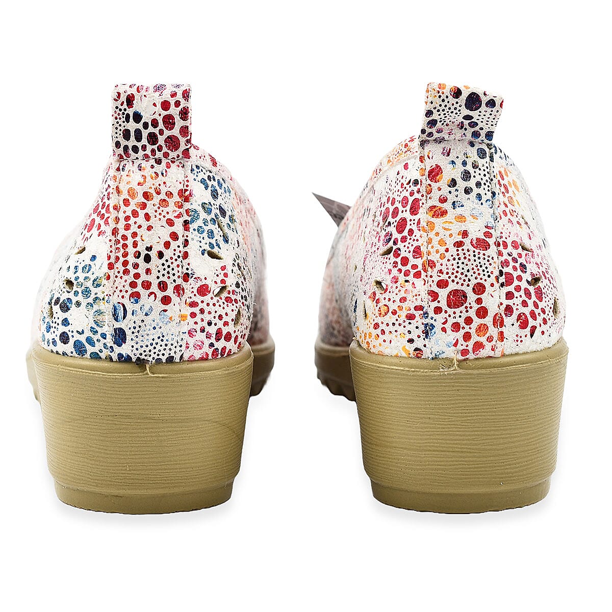 Shoe Tree Comfort Slip On Wedge Peep Toe Shirley Shoe (Size 3) - White 7772097 4