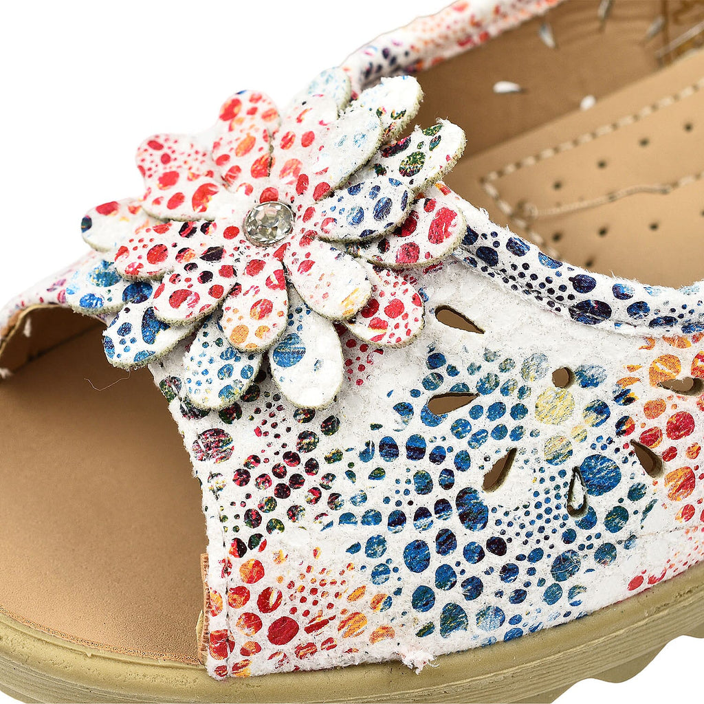 Shoe Tree Comfort - Slip On Wedge Peep Toe Shirley Shoe (Size 6) - White