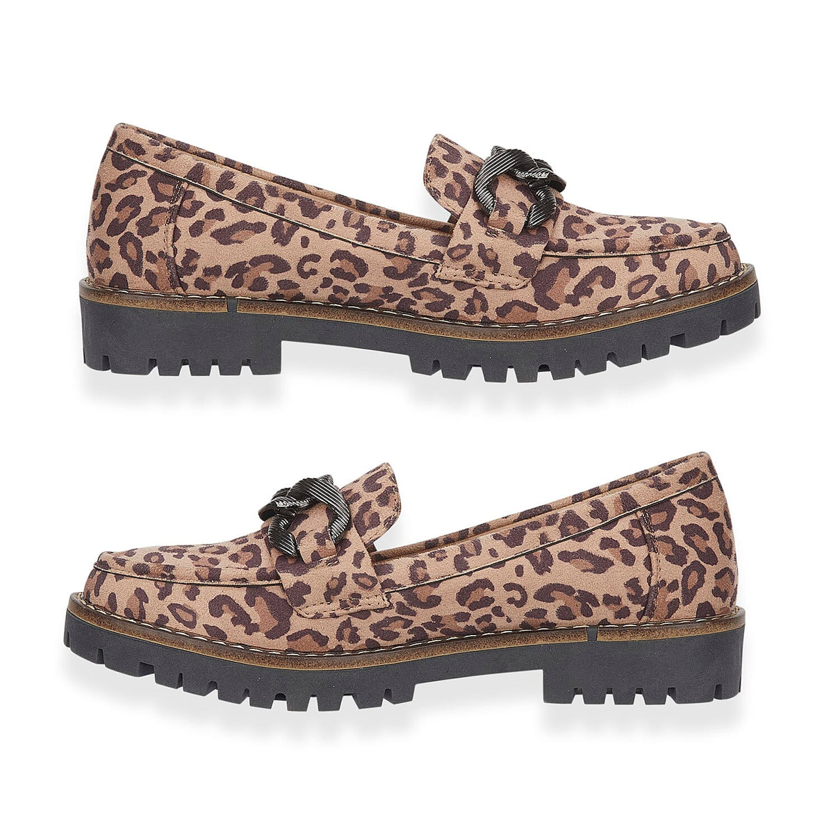 Adeline Ladies' Trendy Loafers With Padded Insole (Size 7) - Leopard 8259331 1