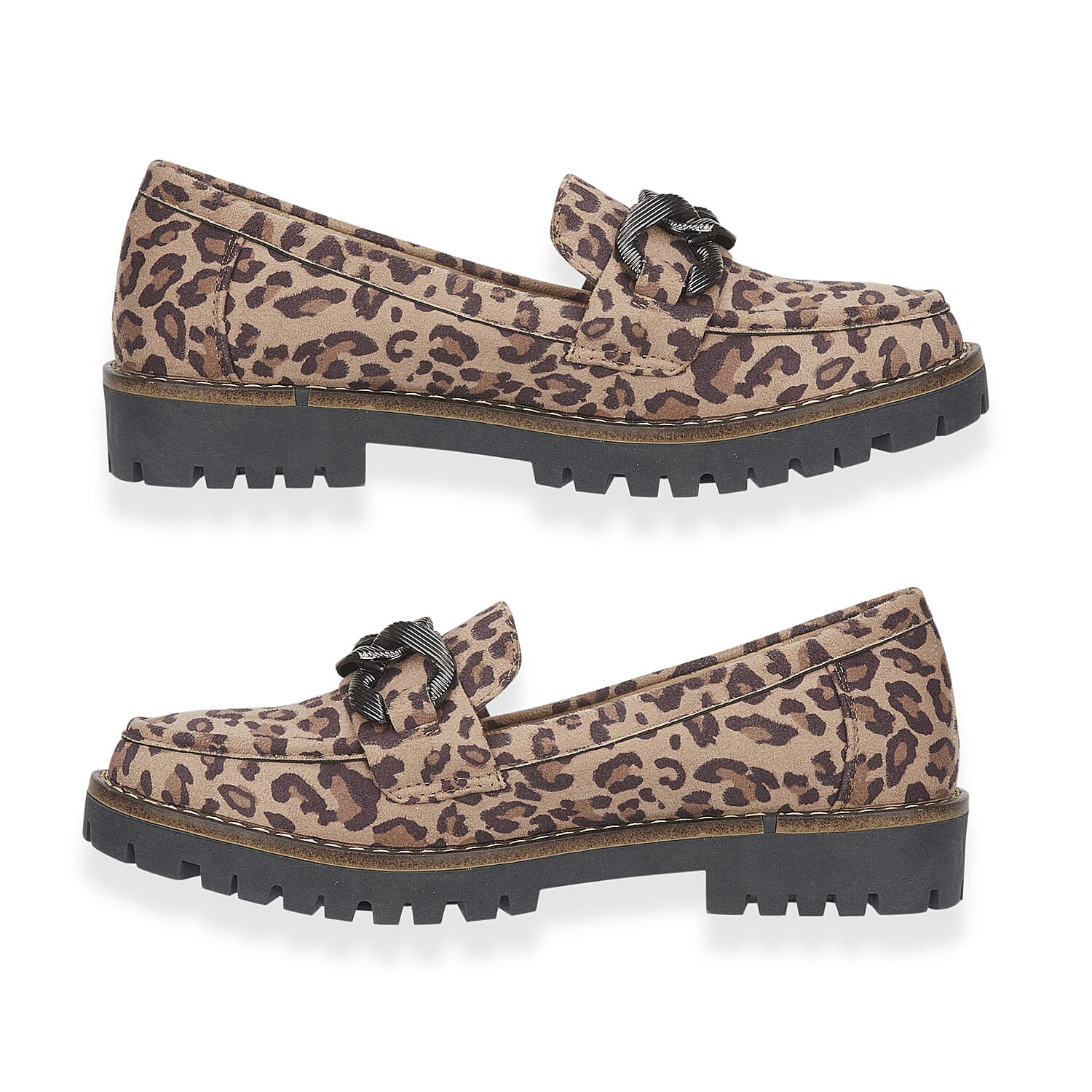 Adeline Ladies' Trendy Loafers With Padded Insole (Size 7) - Leopard 8259331 1