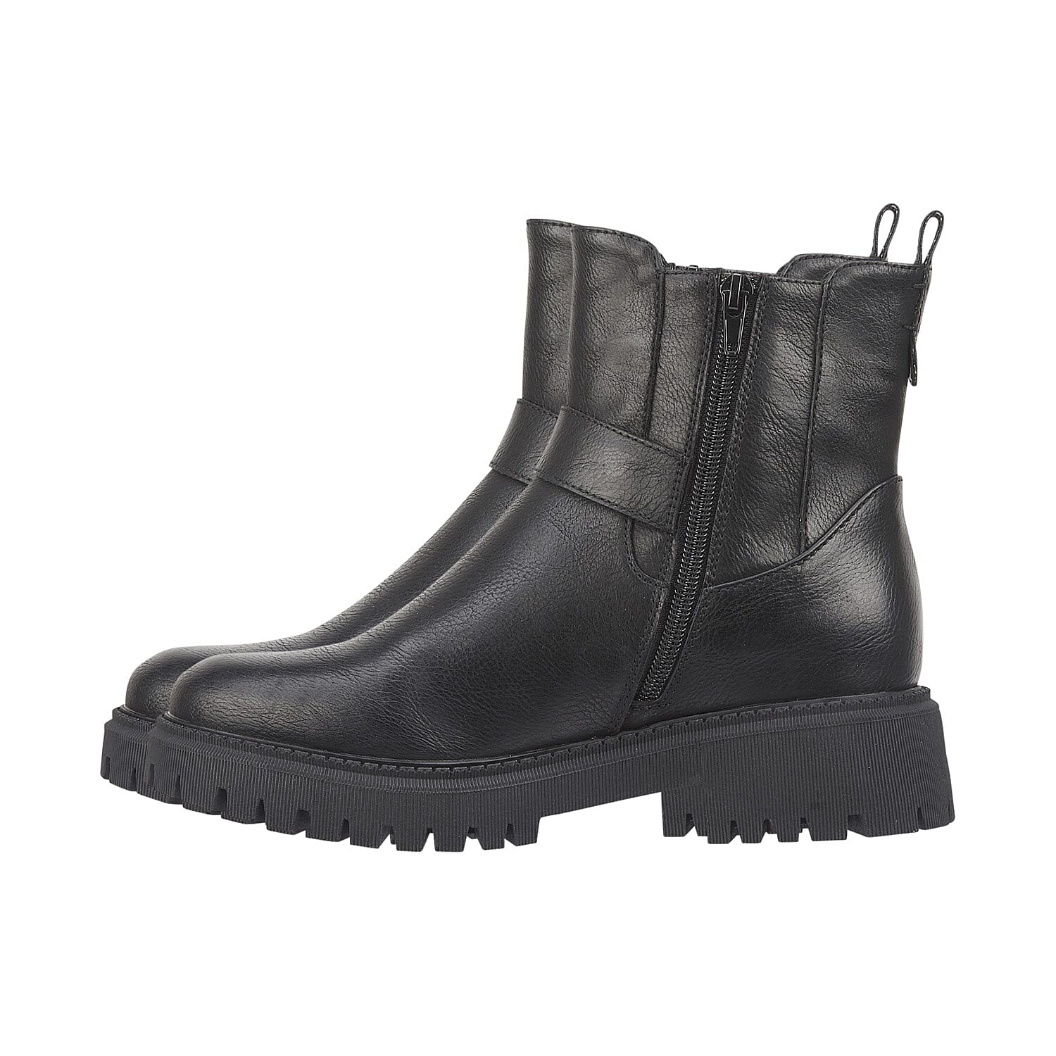 Shoes By Emma Lapari Cleated Sole Ankle Chelsea Boots (Size 4) - Black V32526267 1