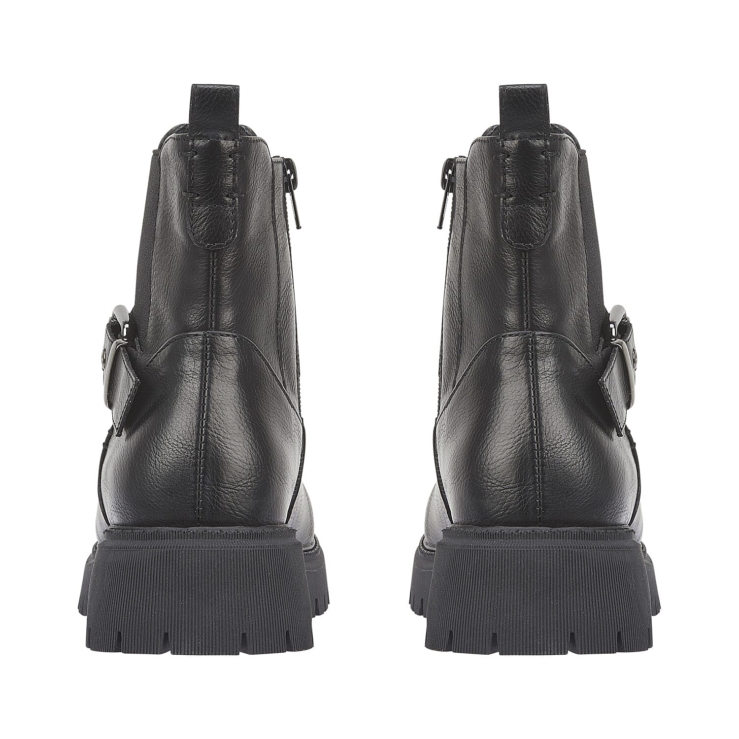 Shoes By Emma Lapari Cleated Sole Ankle Chelsea Boots (Size 4) - Black V32526267 2