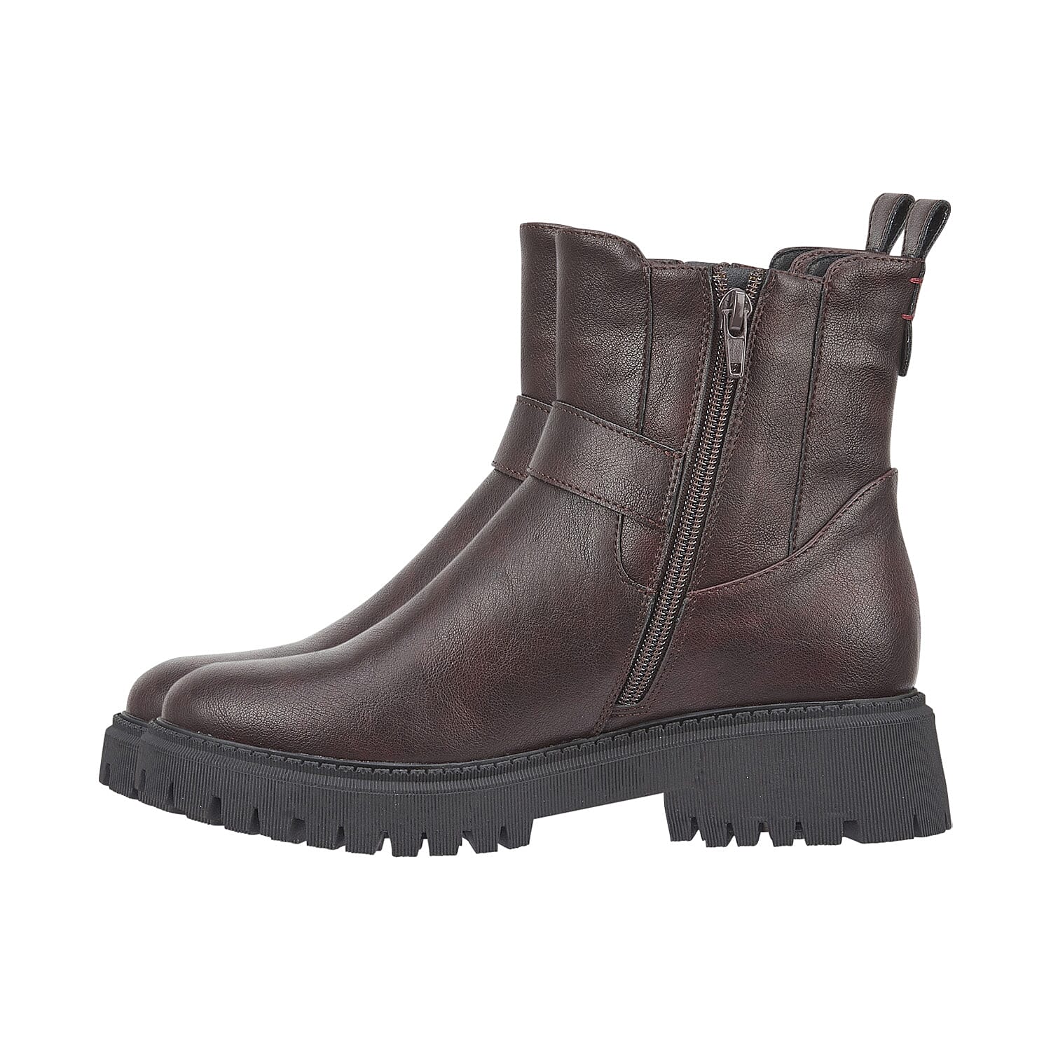 Shoes By Emma Lapari Cleated Sole Ankle Chelsea Boots (Size 4) - Bordeaux 8358892 1