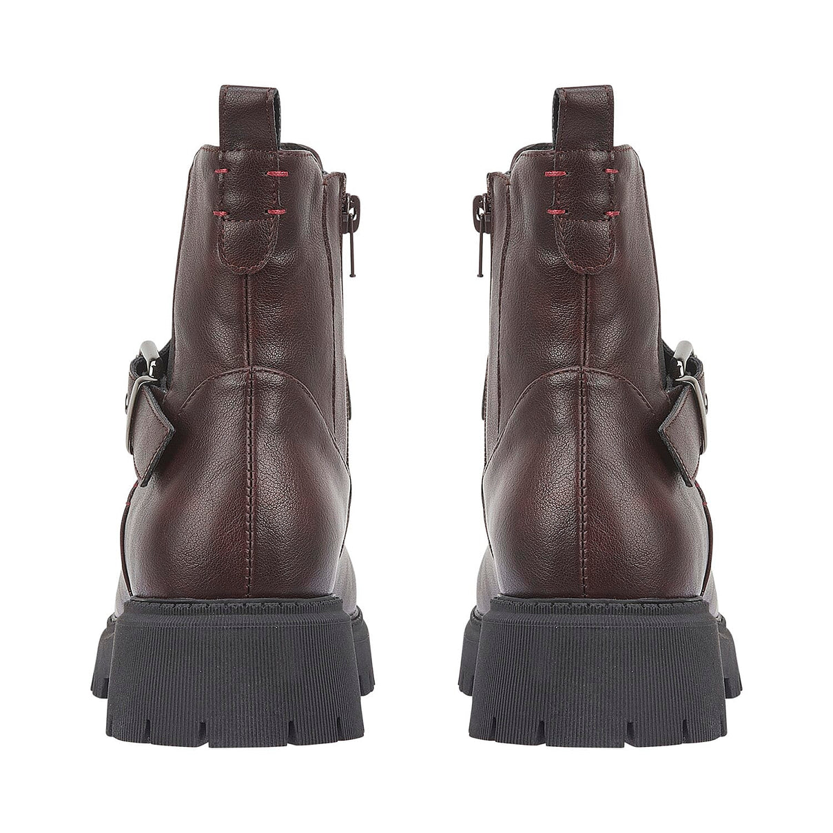Shoes By Emma Lapari Cleated Sole Ankle Chelsea Boots (Size 4) - Bordeaux 8358892 2