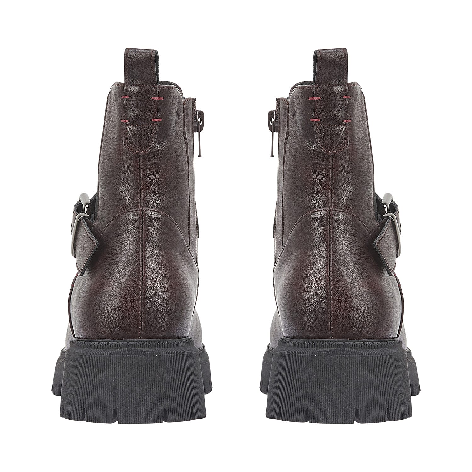 Shoes By Emma Lapari Cleated Sole Ankle Chelsea Boots (Size 4) - Bordeaux 8358892 2