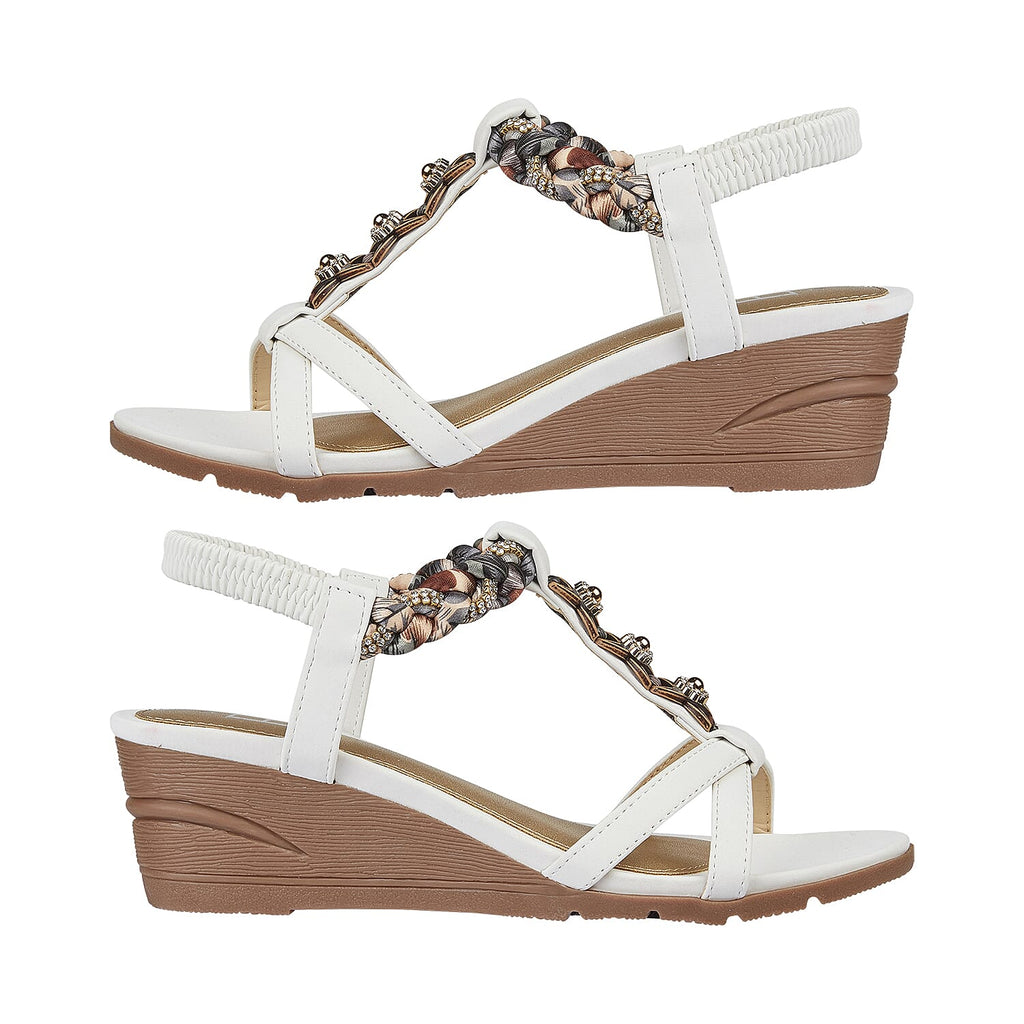 Shoes by Emma Ladies Sandal (Size 4) - White