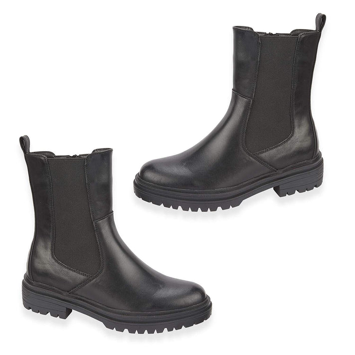 Shoes By Emma Gabrielle Ladies Chunky Lug Sole Chelsea Boots (Size 4) - Black 7988631 1