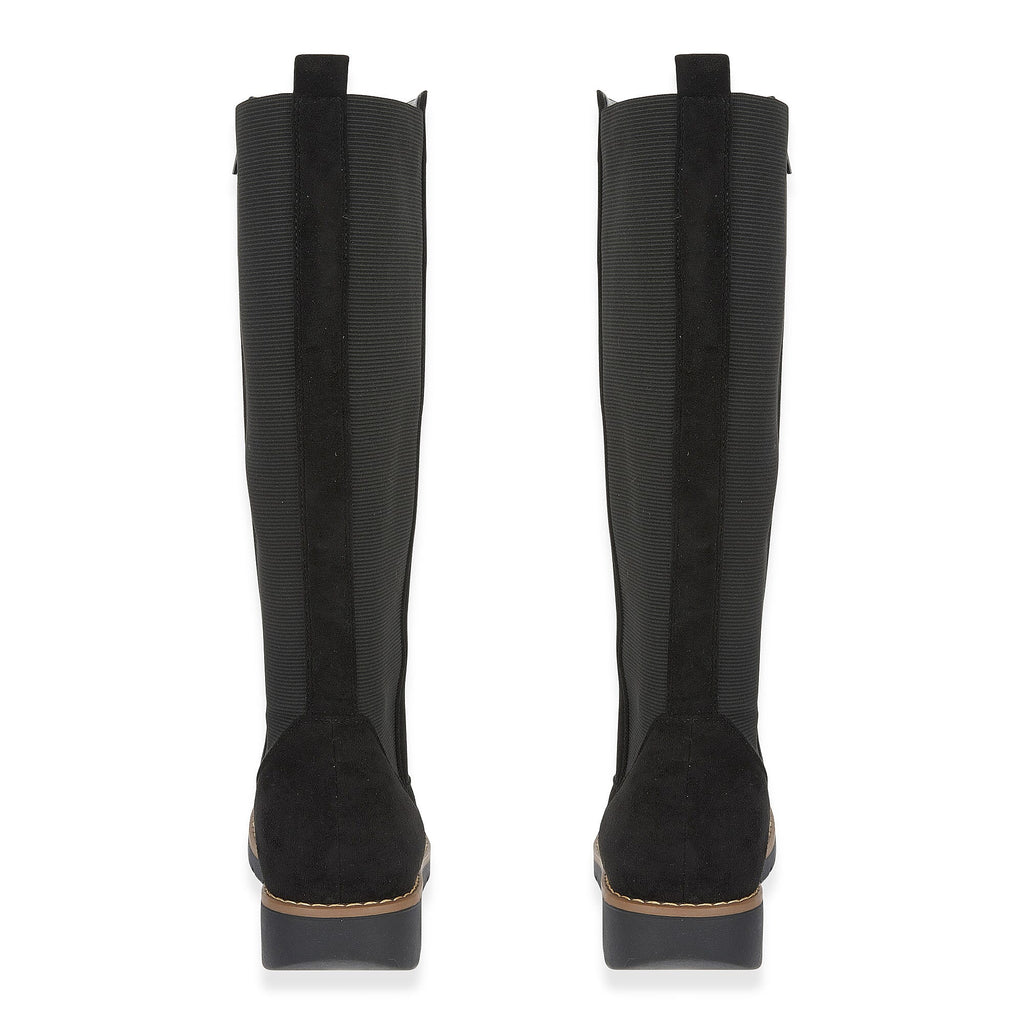 Emma Lisa Microfibre Long Leg Boots (Size 4) - Black