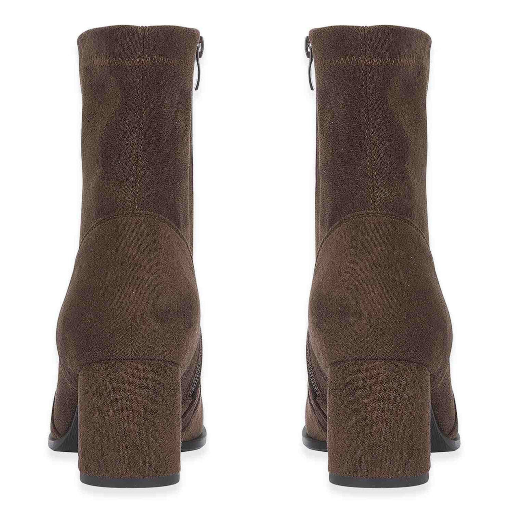 Emma Chloe Ladies Block Heel Ankle Boots (Size 6) - Brown