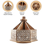 Handcarved Mango Wood Multipurpose Spinner Organizer (Size 24x22x21 cm)