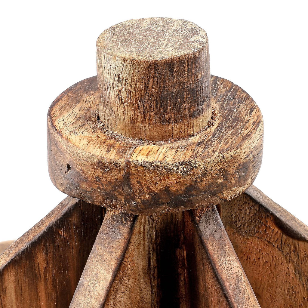Handcarved Mango Wood Multipurpose Spinner Organizer (Size 24x22x21 cm)