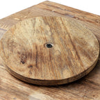 Handcarved Mango Wood Multipurpose Spinner Organizer (Size 24x22x21 cm)