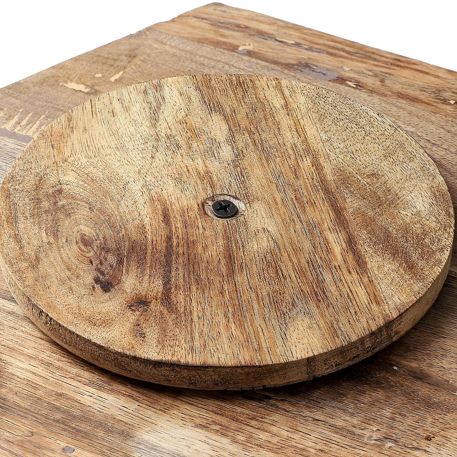 Handcarved Multipurpose Mango Wood Spinner Organizer (Size 24x22x21 cm) 7625024 7