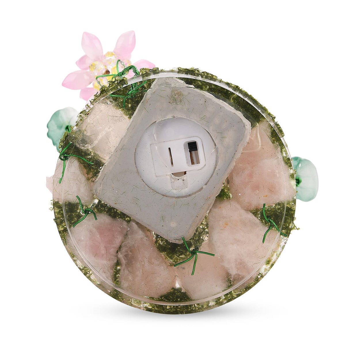 Lotus Flower with House Ornament (10 cm) - Green &amp; Pink 8224515 8