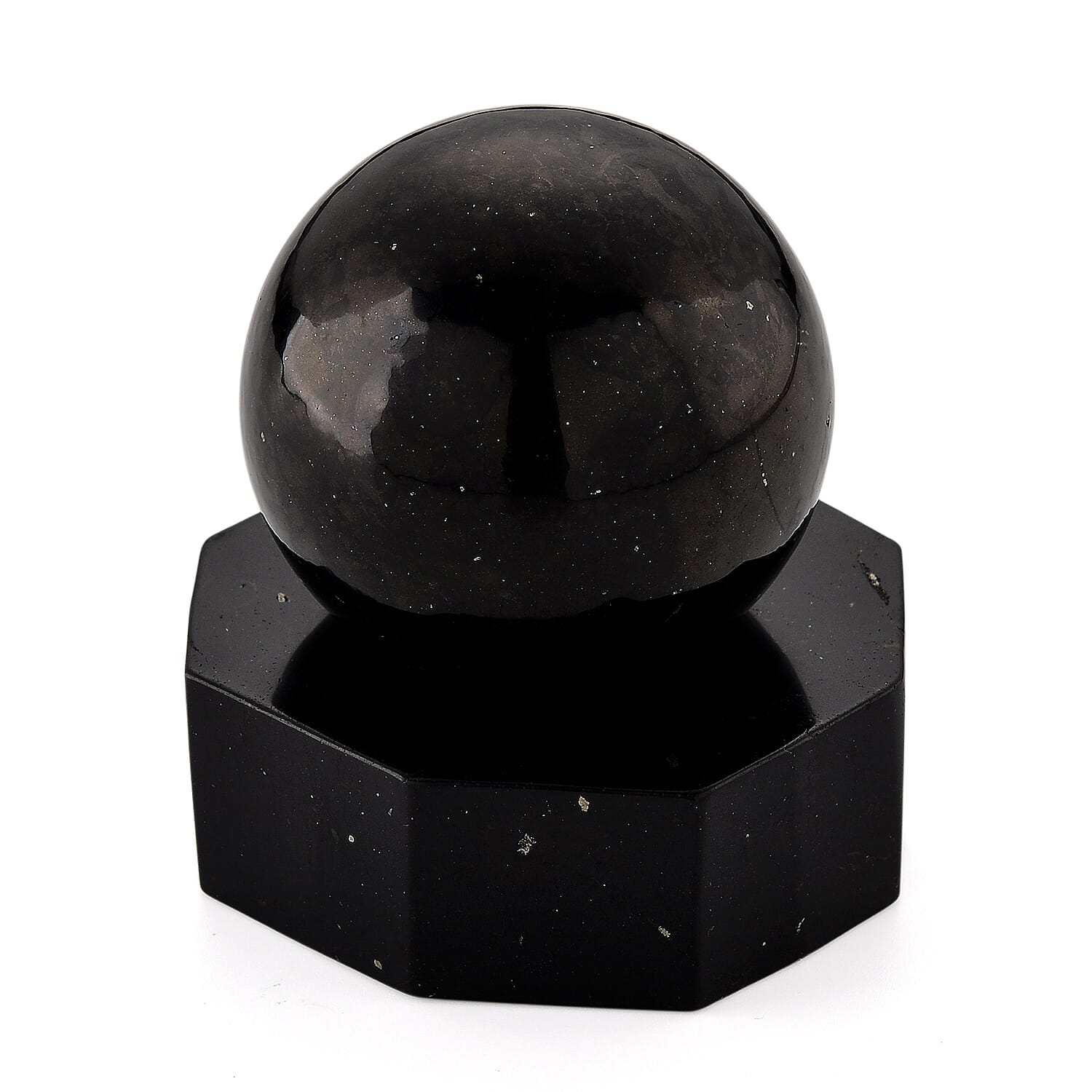 Natural Shungite Sphere Carving With Shungite Base 1628.00 Ct 8433798 0