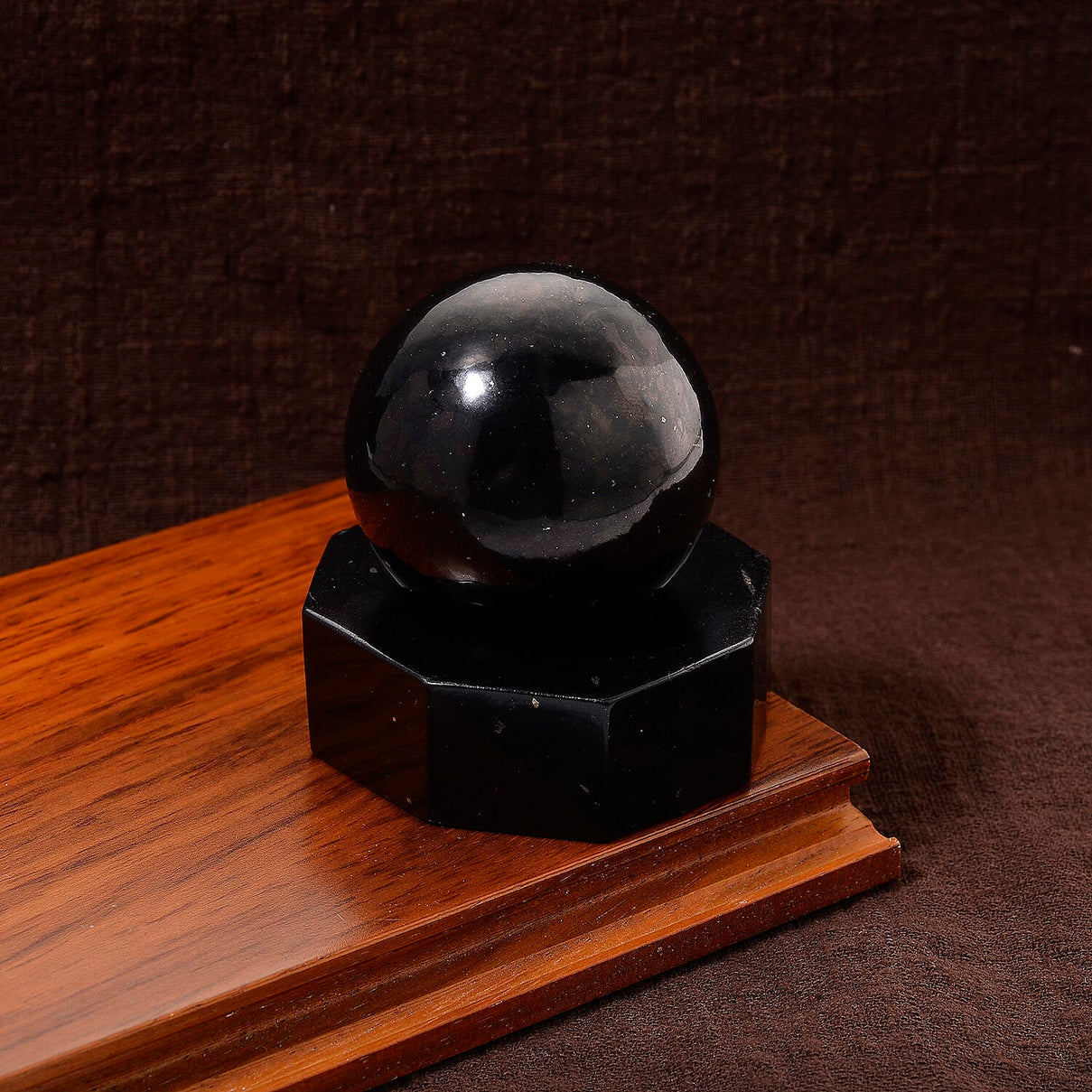 Natural Shungite Sphere Carving With Shungite Base 1628.00 Ct 8433798 2