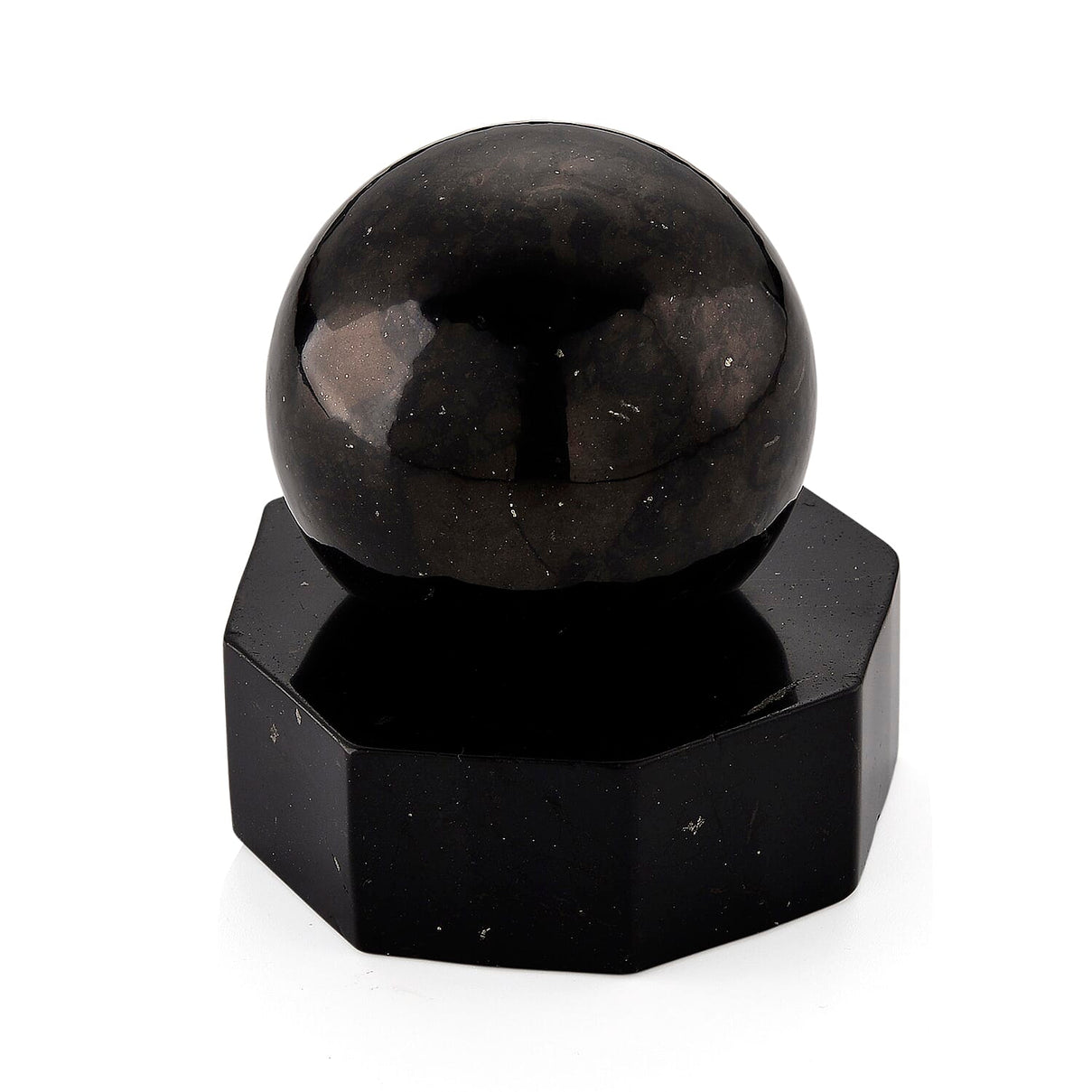 Natural Shungite Sphere Carving With Shungite Base 1628.00 Ct 8433798 3