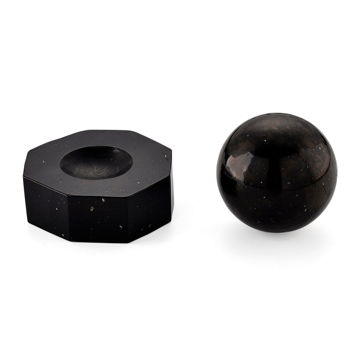 Natural Shungite Sphere Carving With Shungite Base 1628.00 Ct 8433798 4