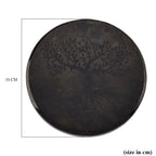 Natural Shungite Life Of Tree Embossed Round Tile 900.00 Ct.