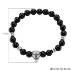 Natural Shungite Wolf Charm Adjustable Bracelet 75.00 Ct.
